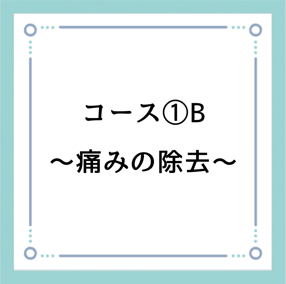 コース①B〜痛みの除去〜